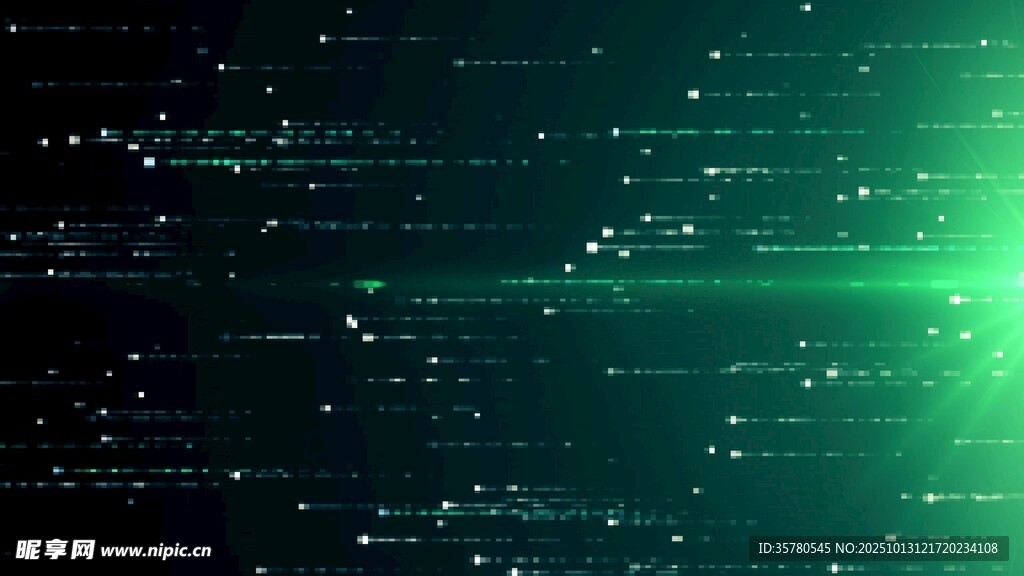 科技感绿色数字流动背景