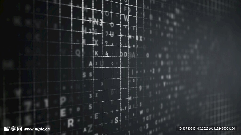 科技感数字矩阵背景图