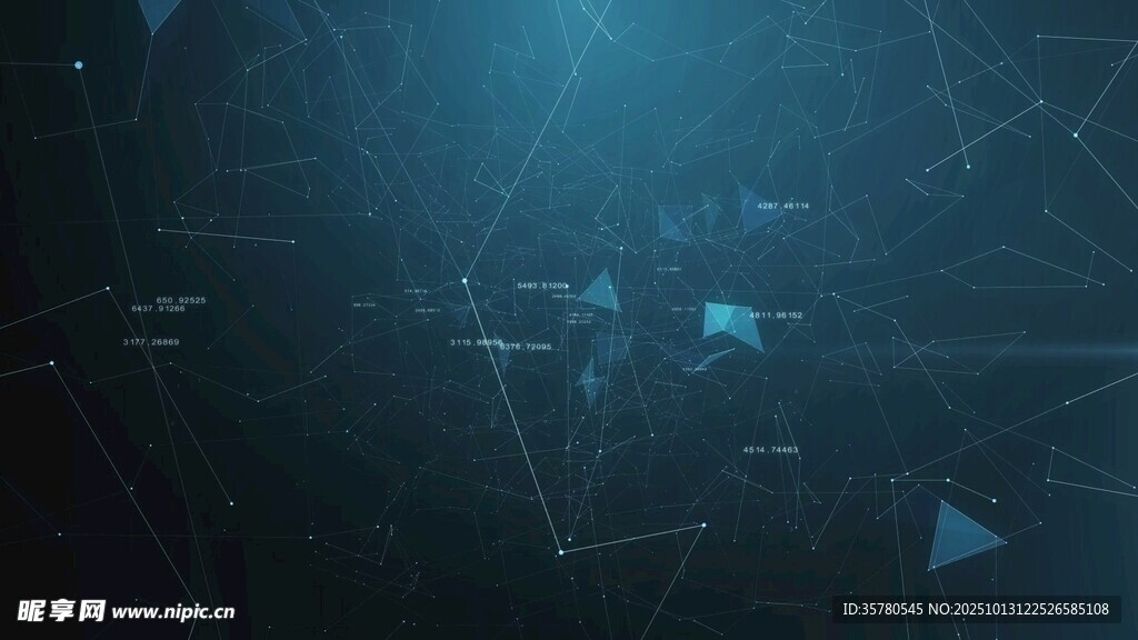 科技感蓝色几何抽象背景