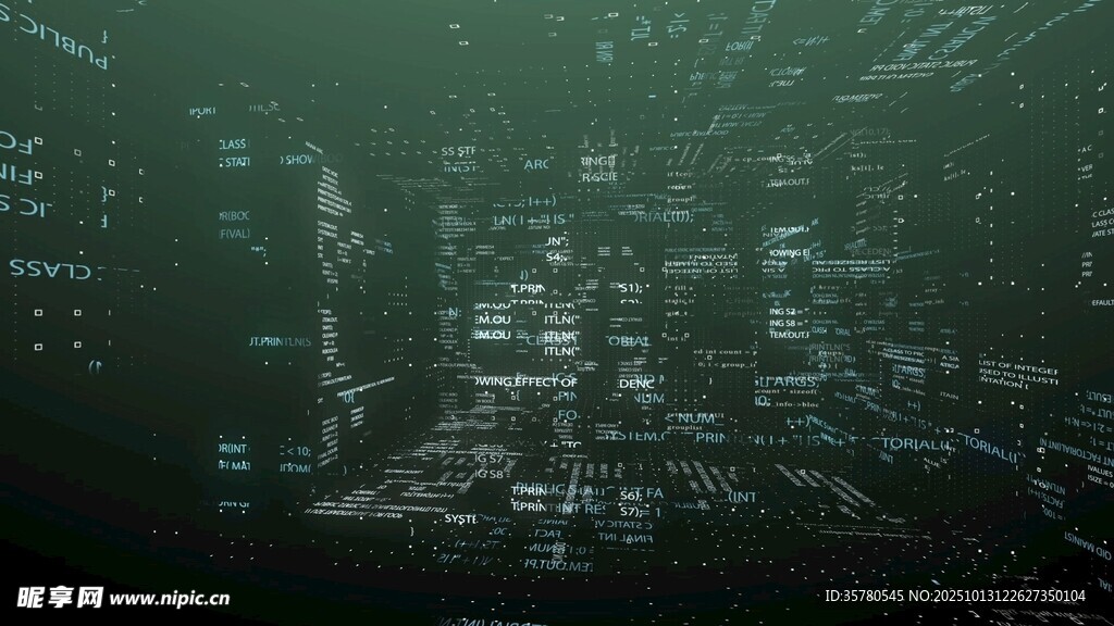 科技感数字代码背景画面