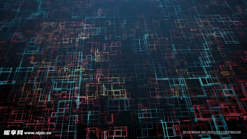 科技感数字矩阵背景图