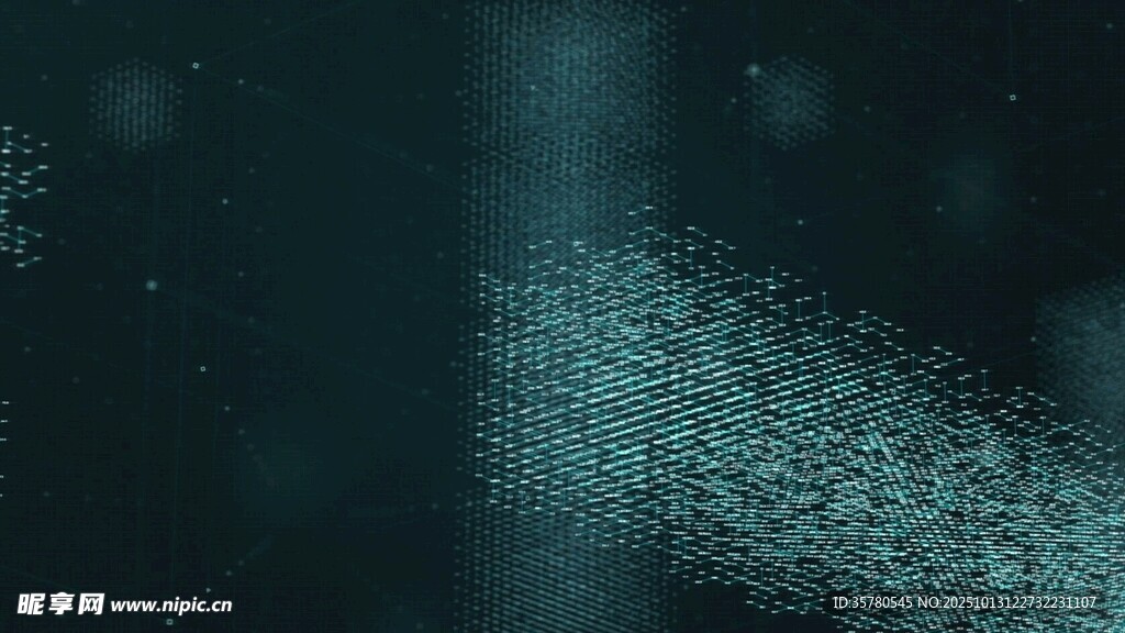 蓝色粒子流动背景图
