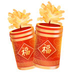 新春鞭炮烟花元素