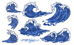 海浪图案