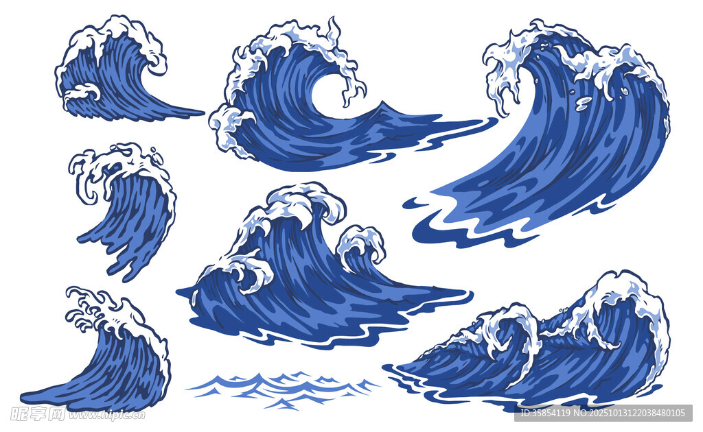 海浪图案