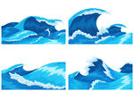 海浪插画