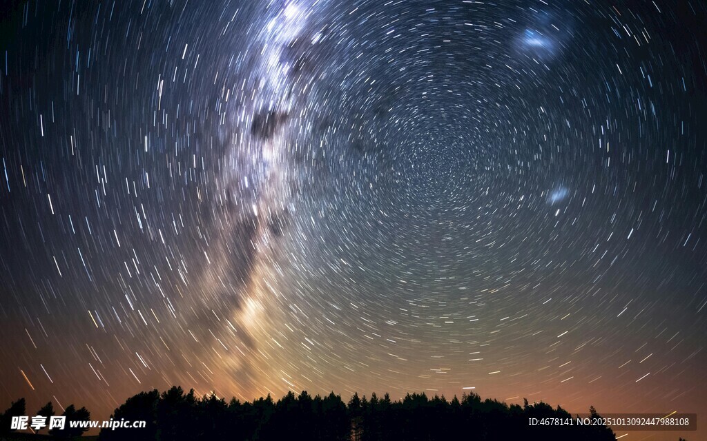 璀璨星空下的壮丽自然景观