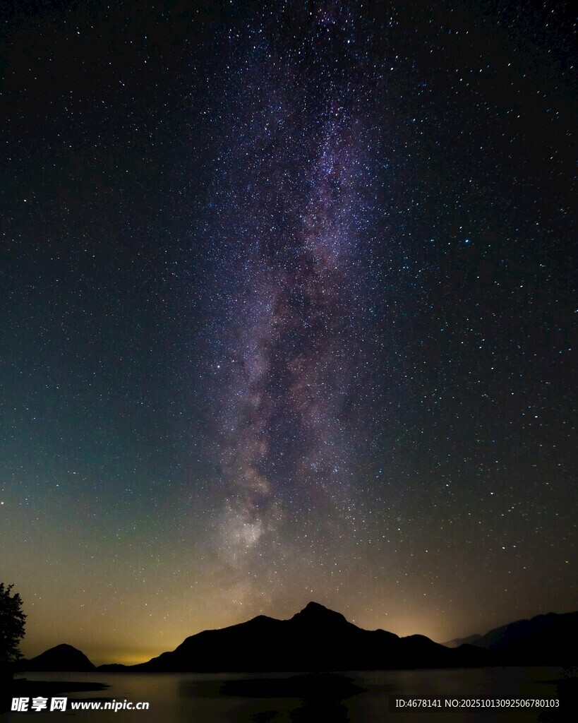 夜空下的璀璨星河美景
