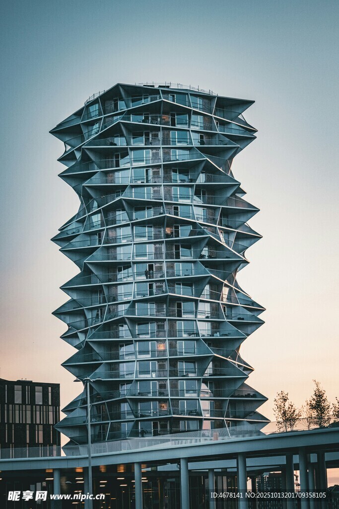 独特造型的层叠式建筑