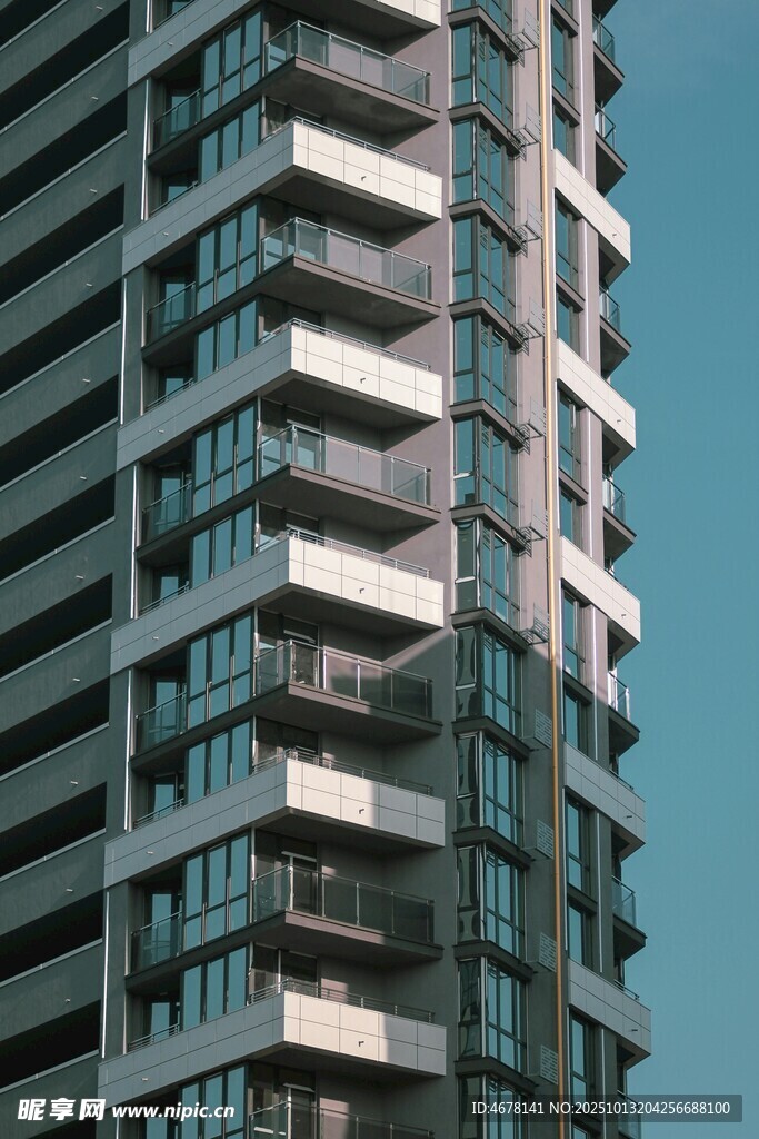 现代高层公寓建筑外观