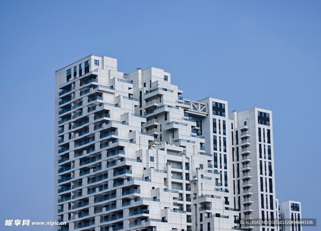 现代独特造型高层住宅楼
