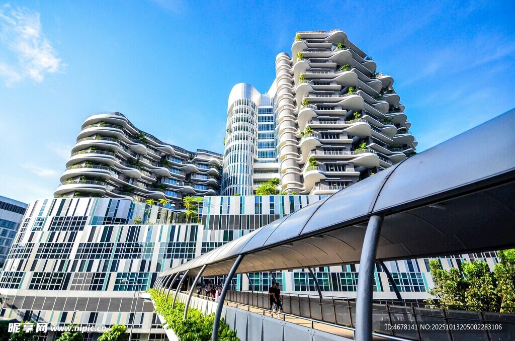 现代风格高层城市建筑群