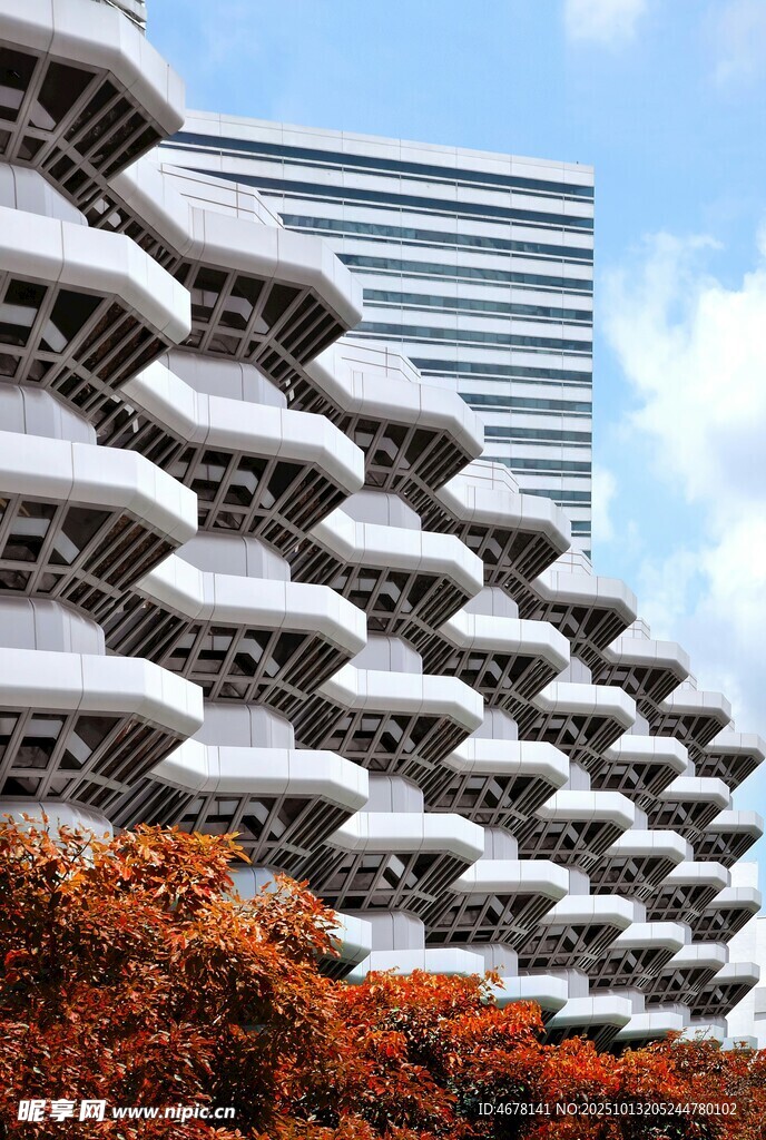 现代独特建筑外观景观
