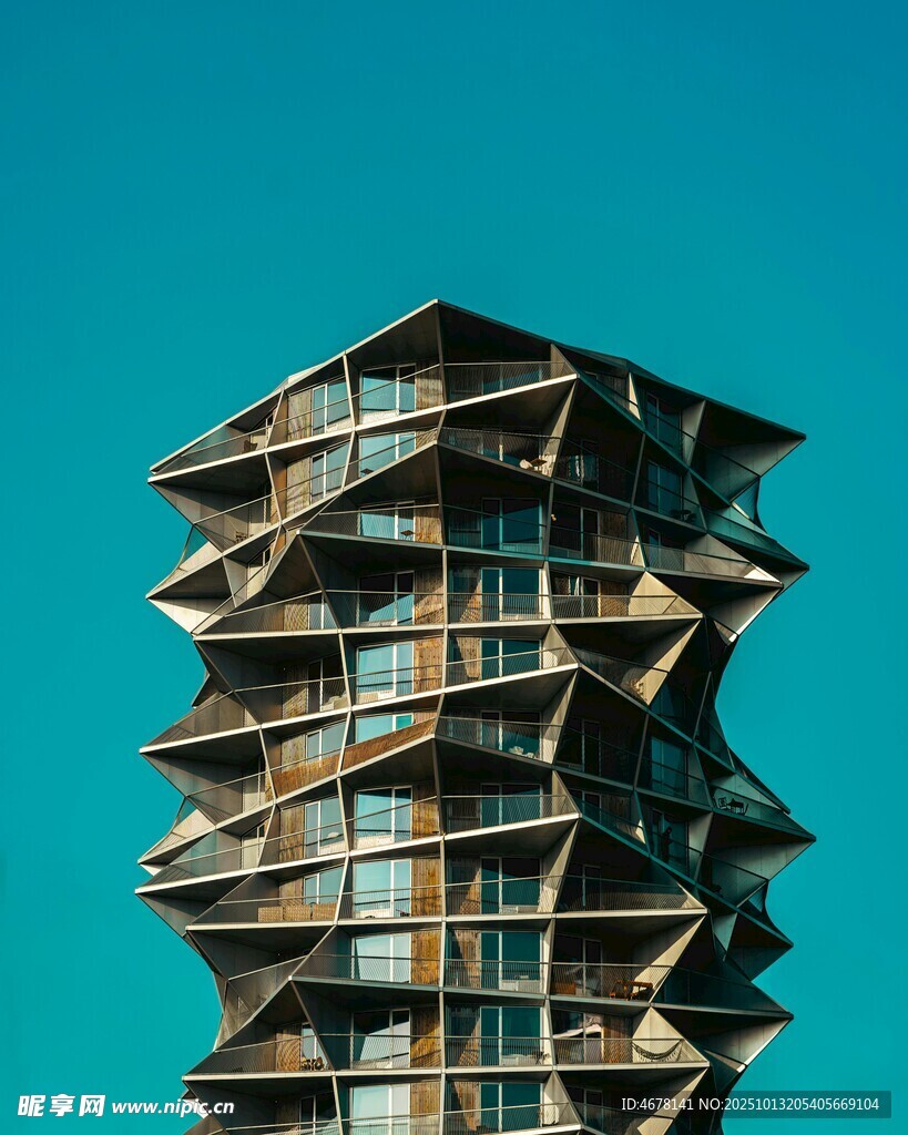 独特造型的现代高层建筑