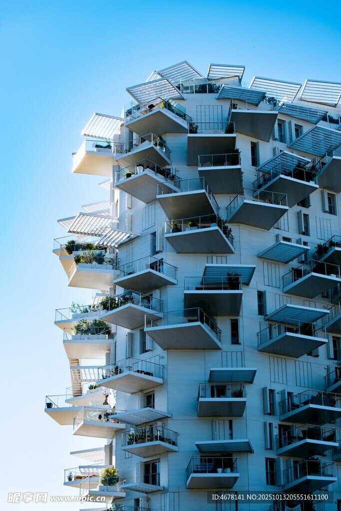 独特造型的现代高层住宅