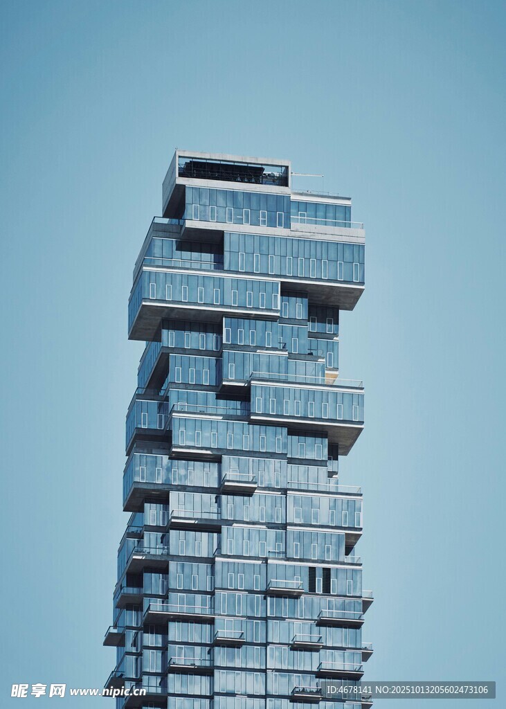 独特堆叠摩天大楼建筑