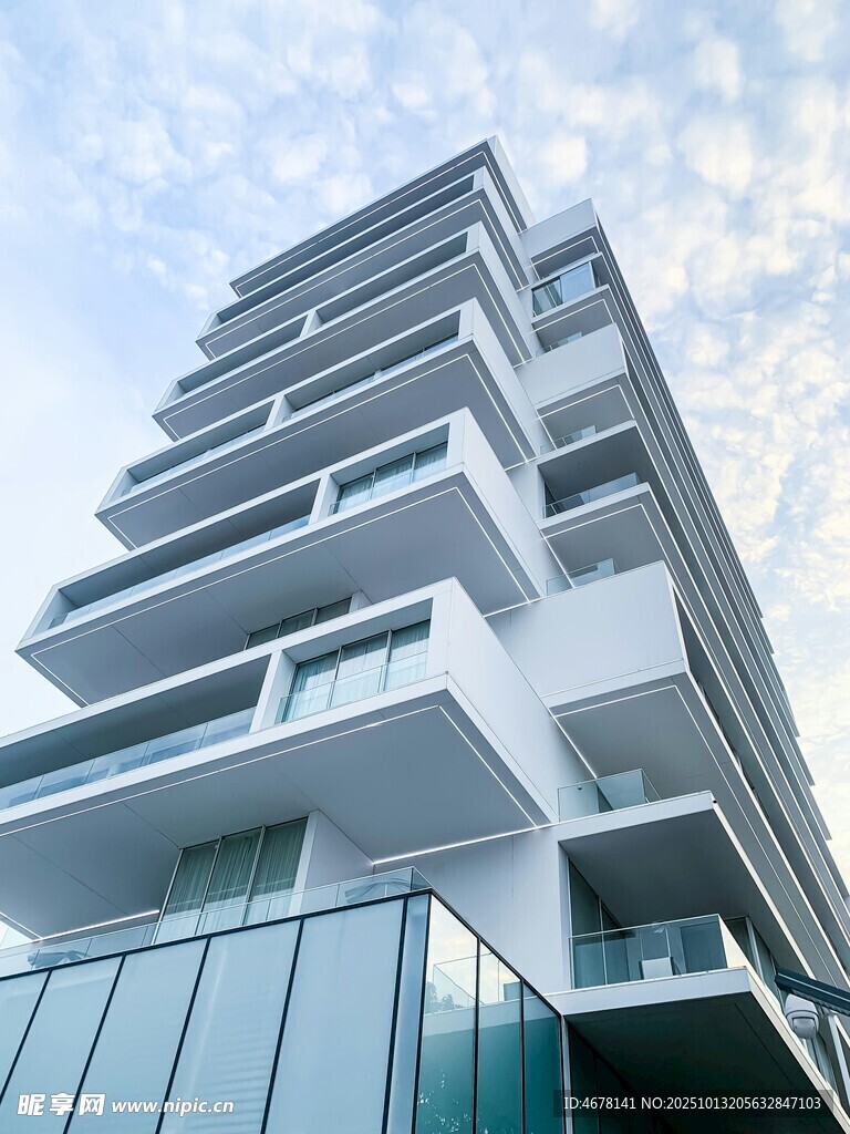 现代高层公寓建筑外观