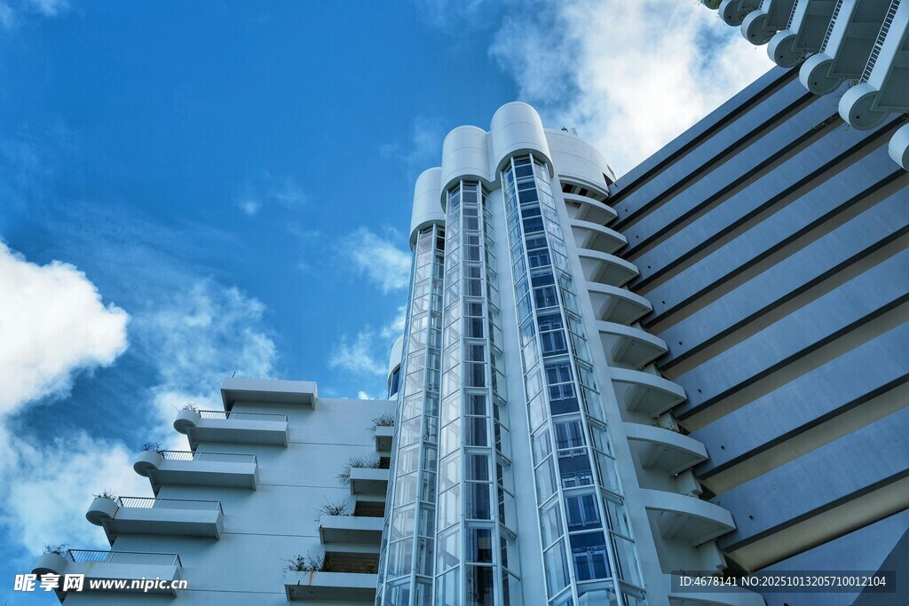 现代高楼大厦的天际线景观