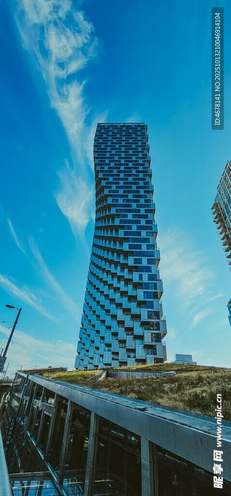 现代摩天大楼城市景观
