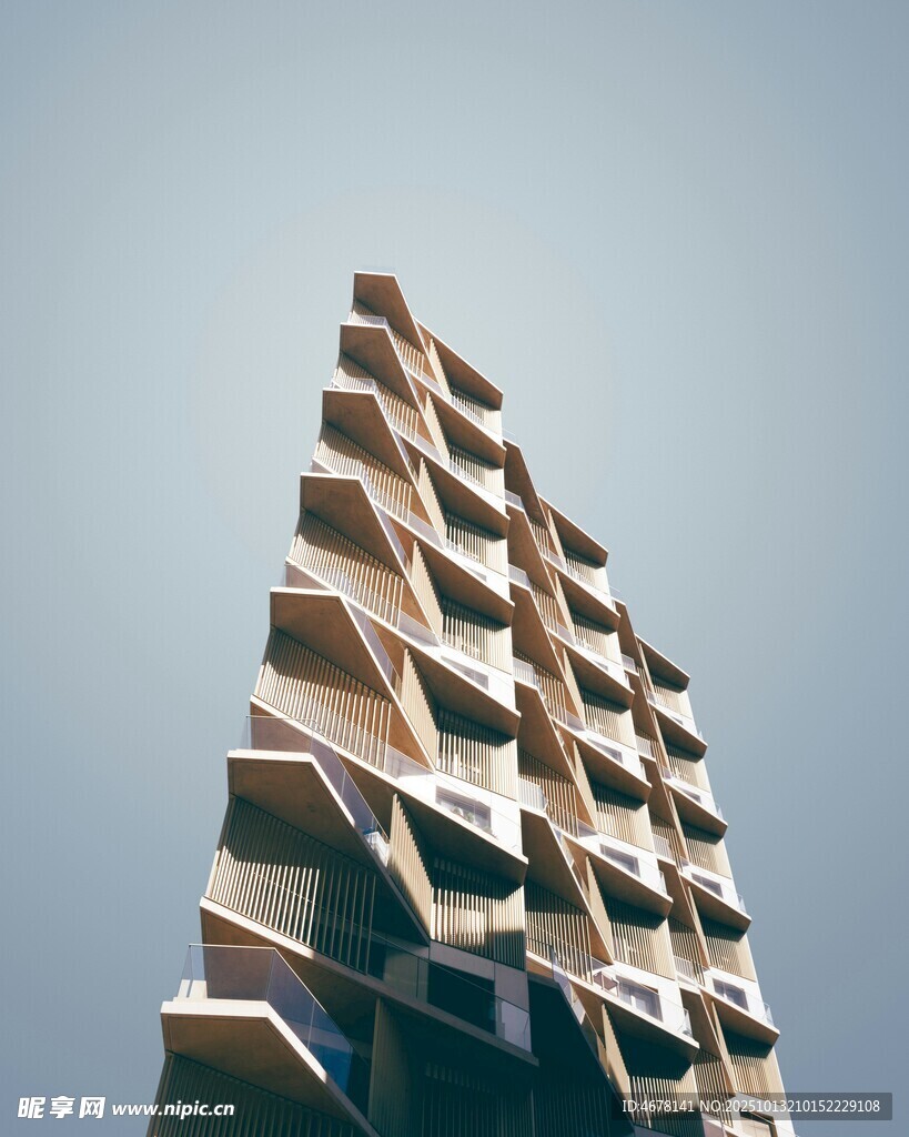 独特几何造型的现代建筑
