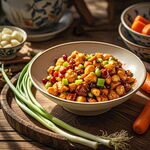 美味杂蔬炒豆