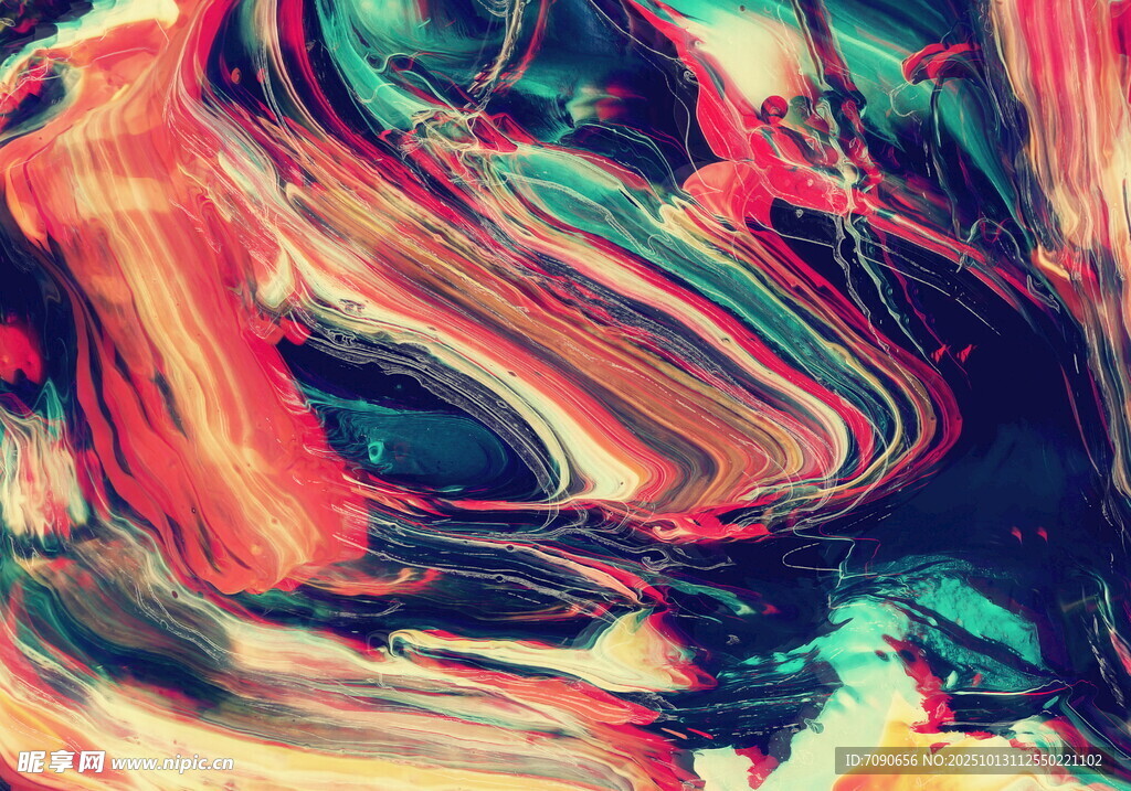 抽象色彩流动艺术图案