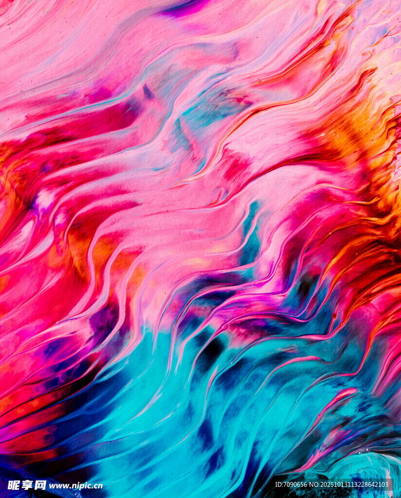 梦幻流体色彩艺术图案