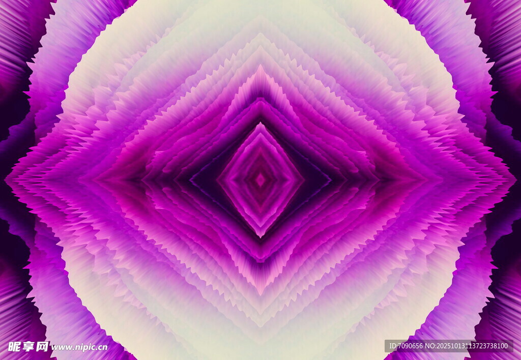 梦幻紫色对称抽象图案