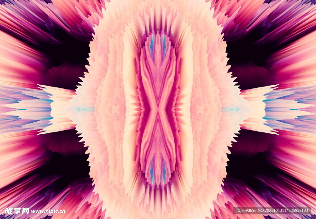 梦幻对称抽象艺术图案