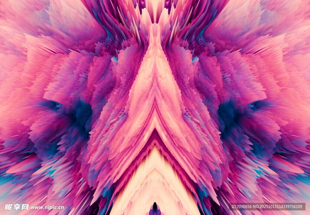 梦幻对称抽象艺术图案