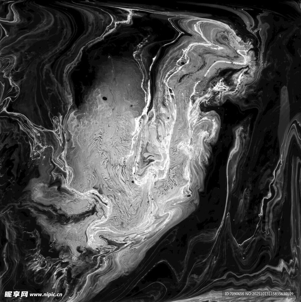 黑白流体艺术纹理图案