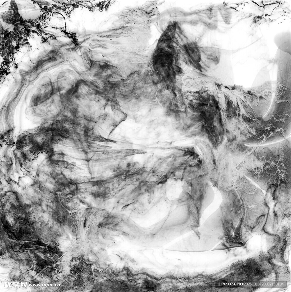 黑白水墨抽象纹理画面