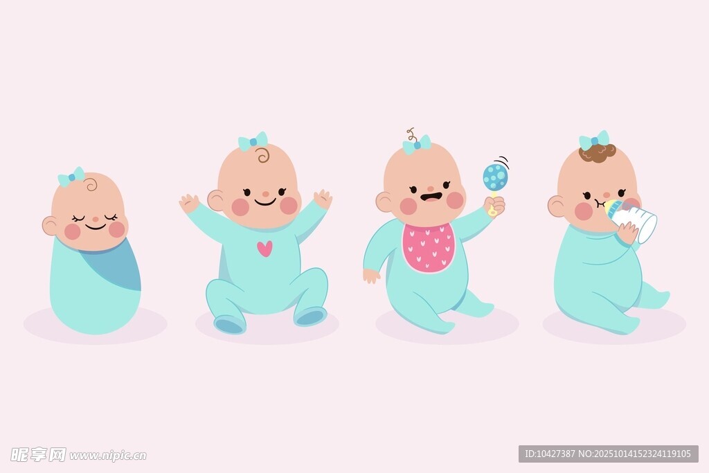 可爱萌趣的卡通小婴儿们