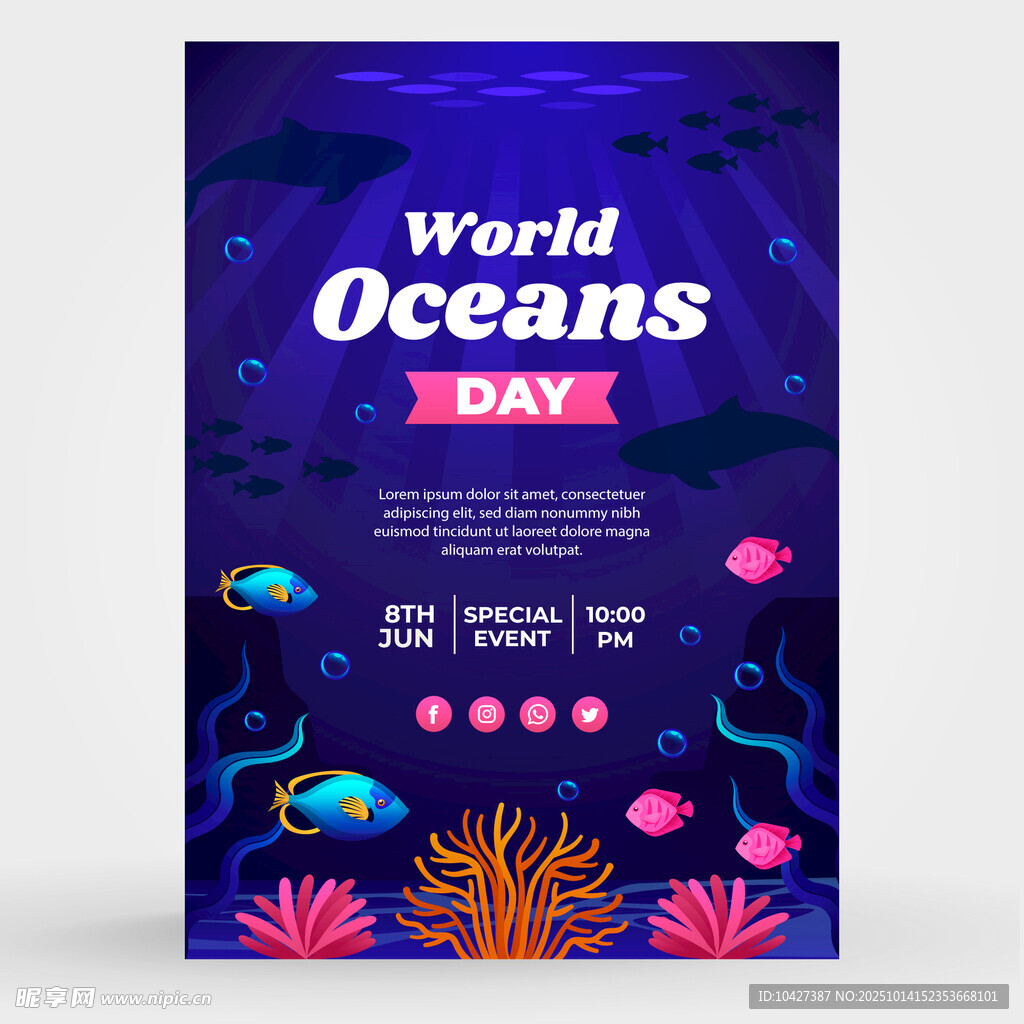 世界海洋日宣传海报