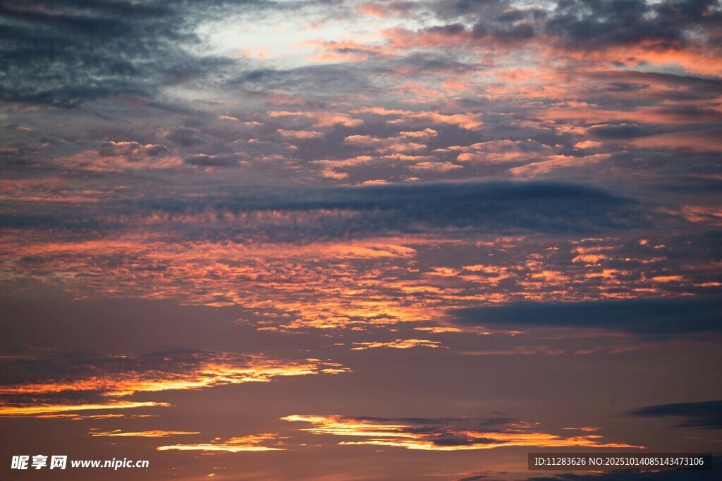 绚丽晚霞天空美景