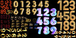 多彩数字效果