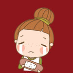 委屈女孩手持信件落泪