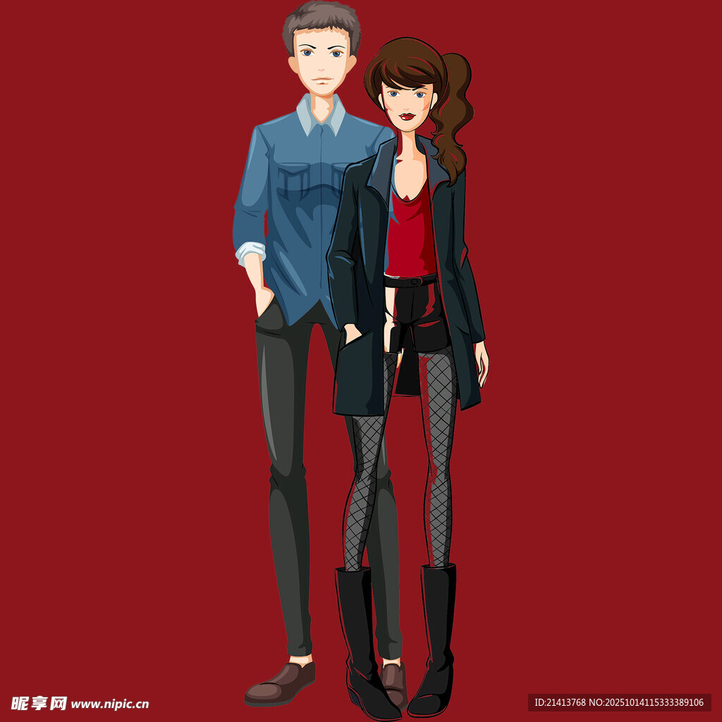 时尚男女情侣形象展示