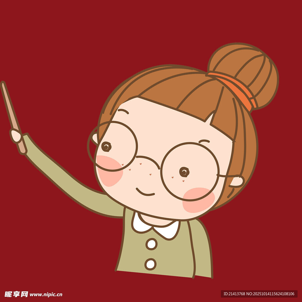 可爱女教师授课形象