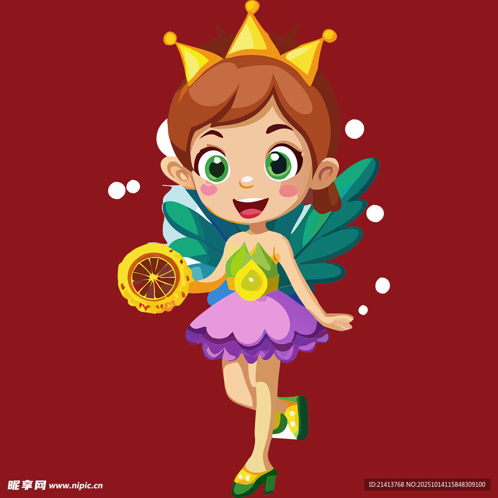 可爱小仙子手持魔法道具