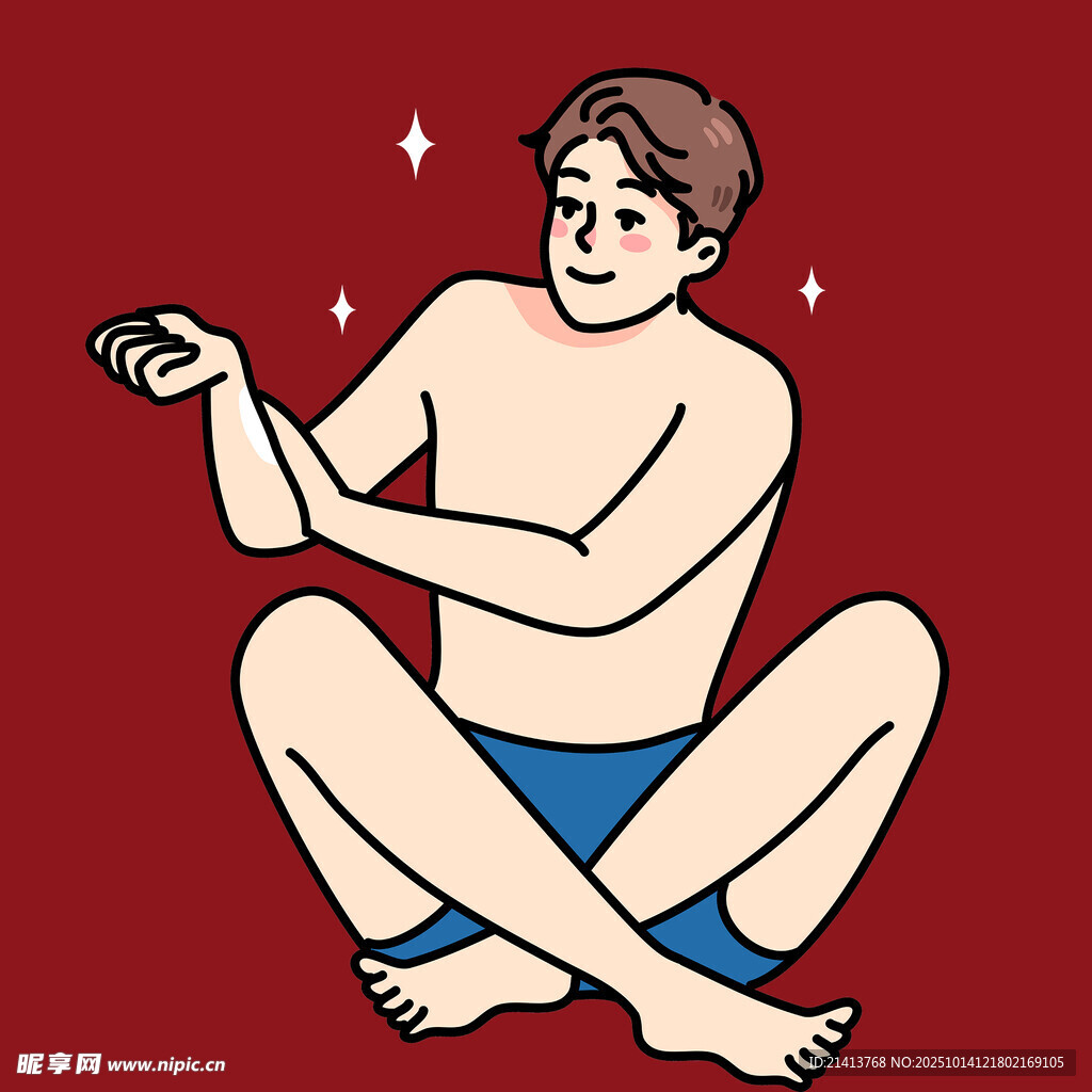 冥想的男子