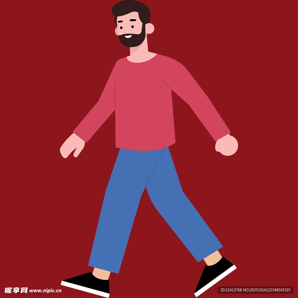 行走的男士