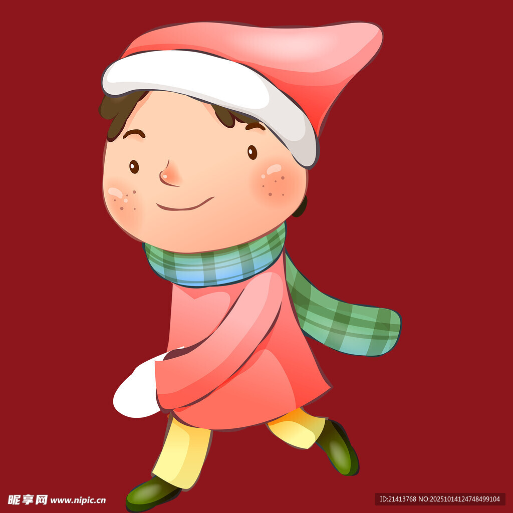 圣诞装扮的可爱小孩