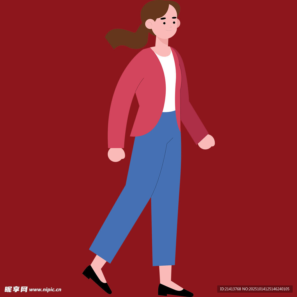 行走的时尚女士