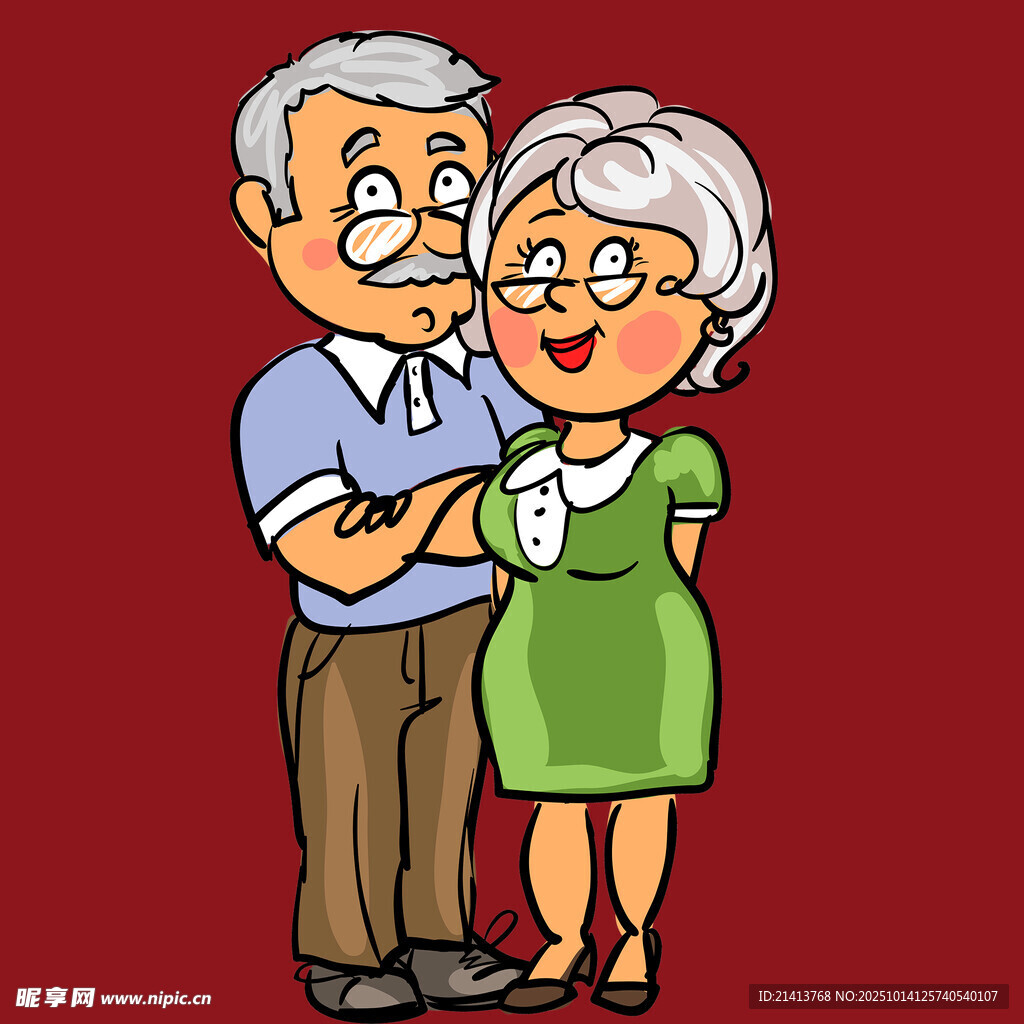 恩爱老夫妻温馨相伴