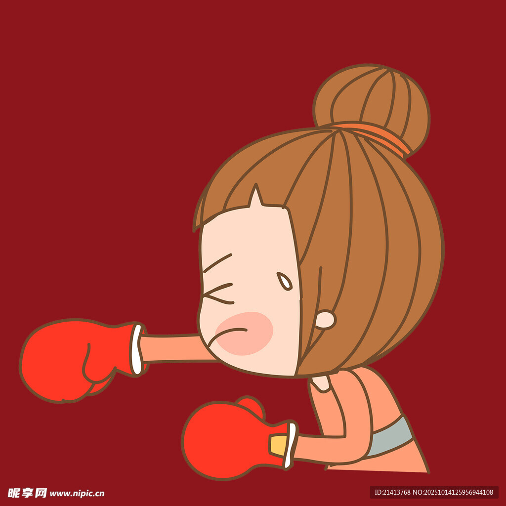 拳击女孩展现运动活力