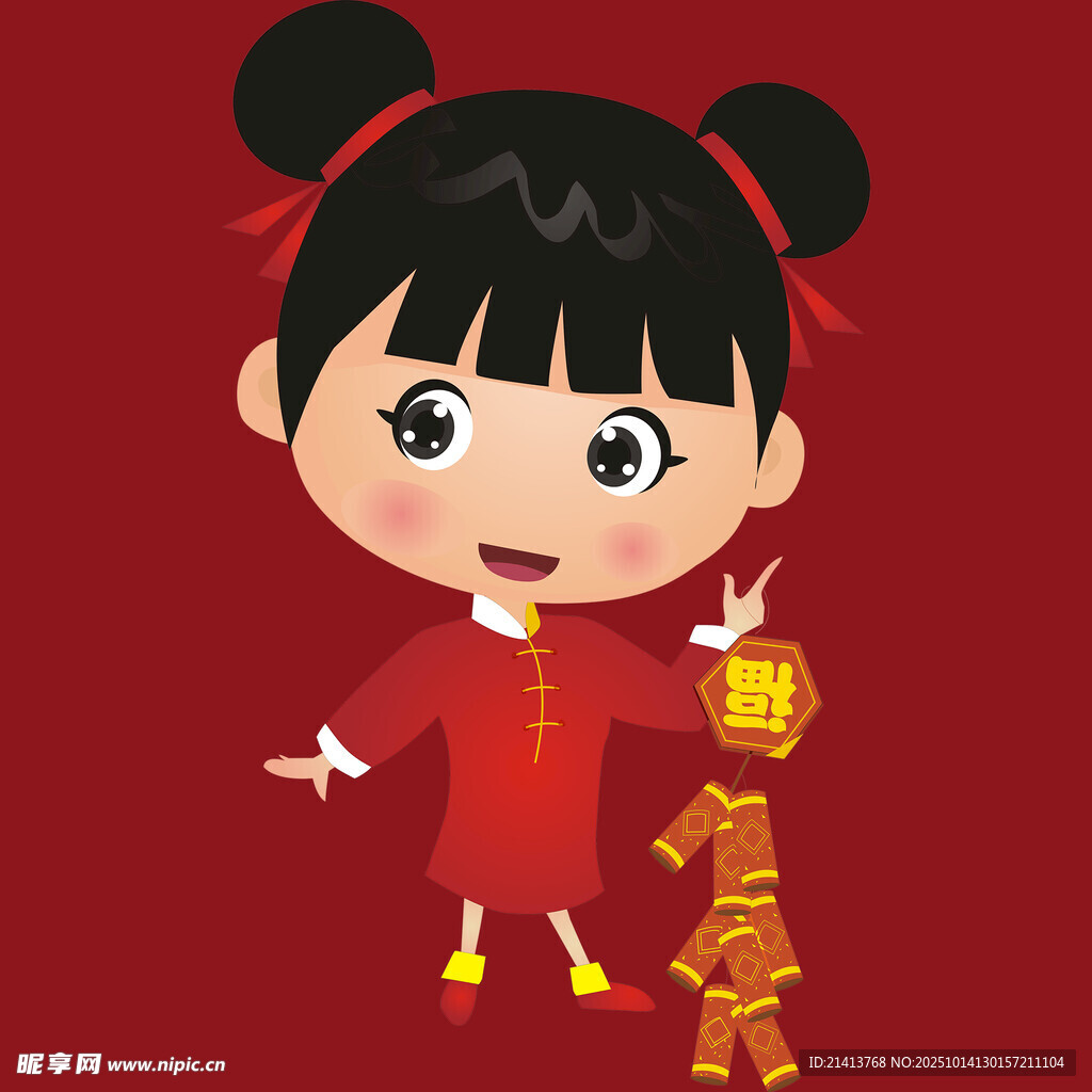 红衣女孩与金色机器人