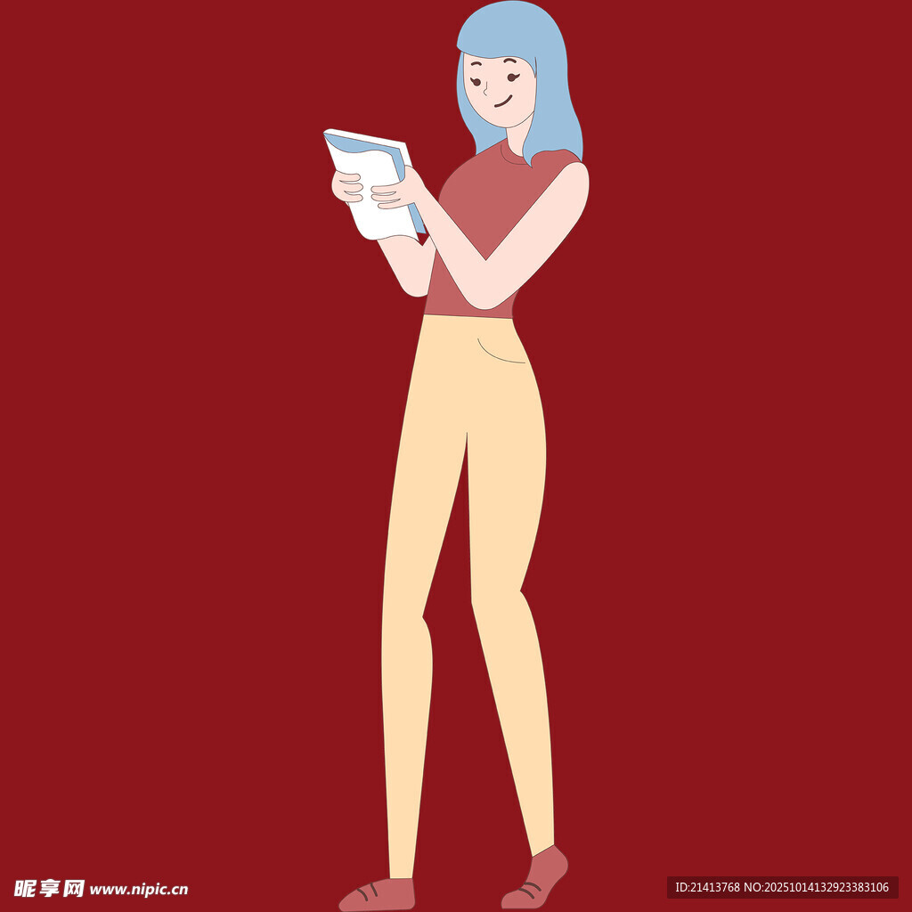 手持平板的时尚女性