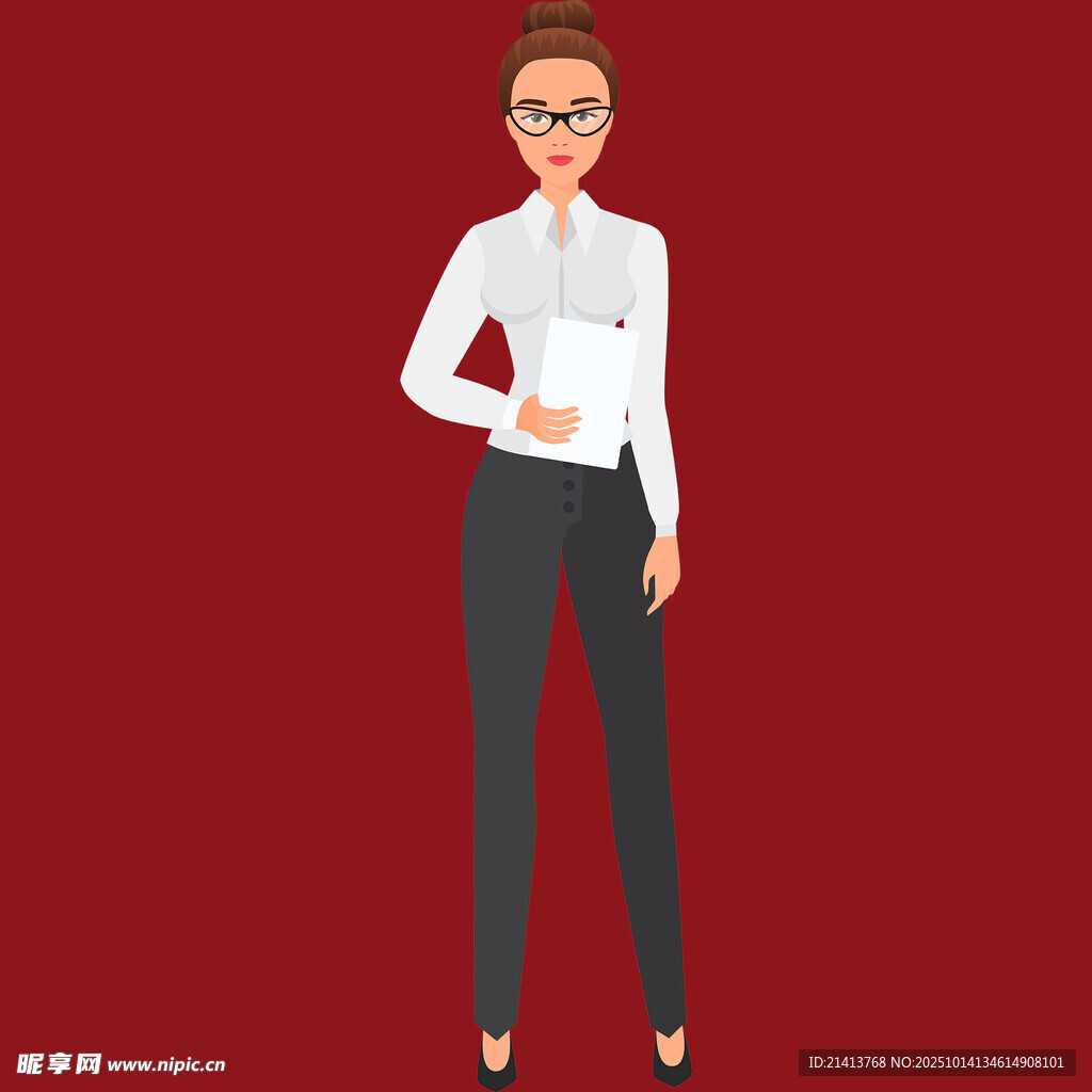 时尚干练的职场女性形象