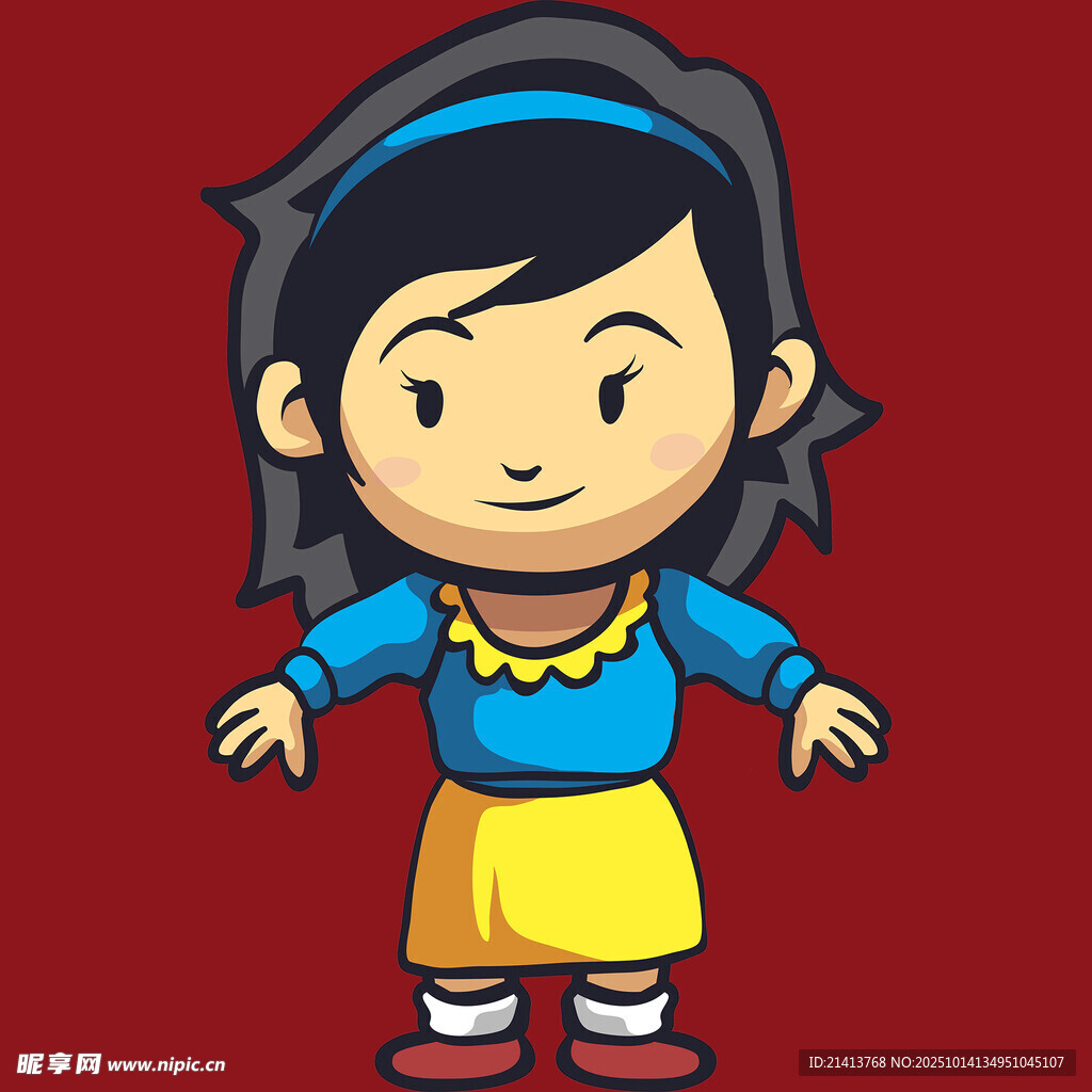 可爱卡通女孩形象展示